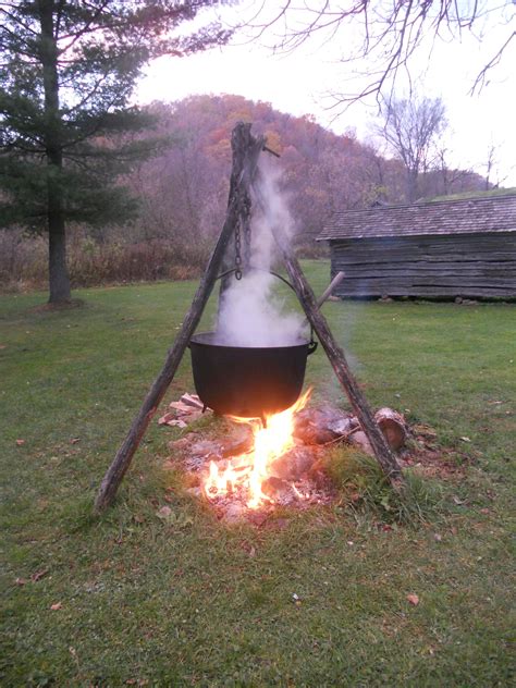 Steaming witch cauldron